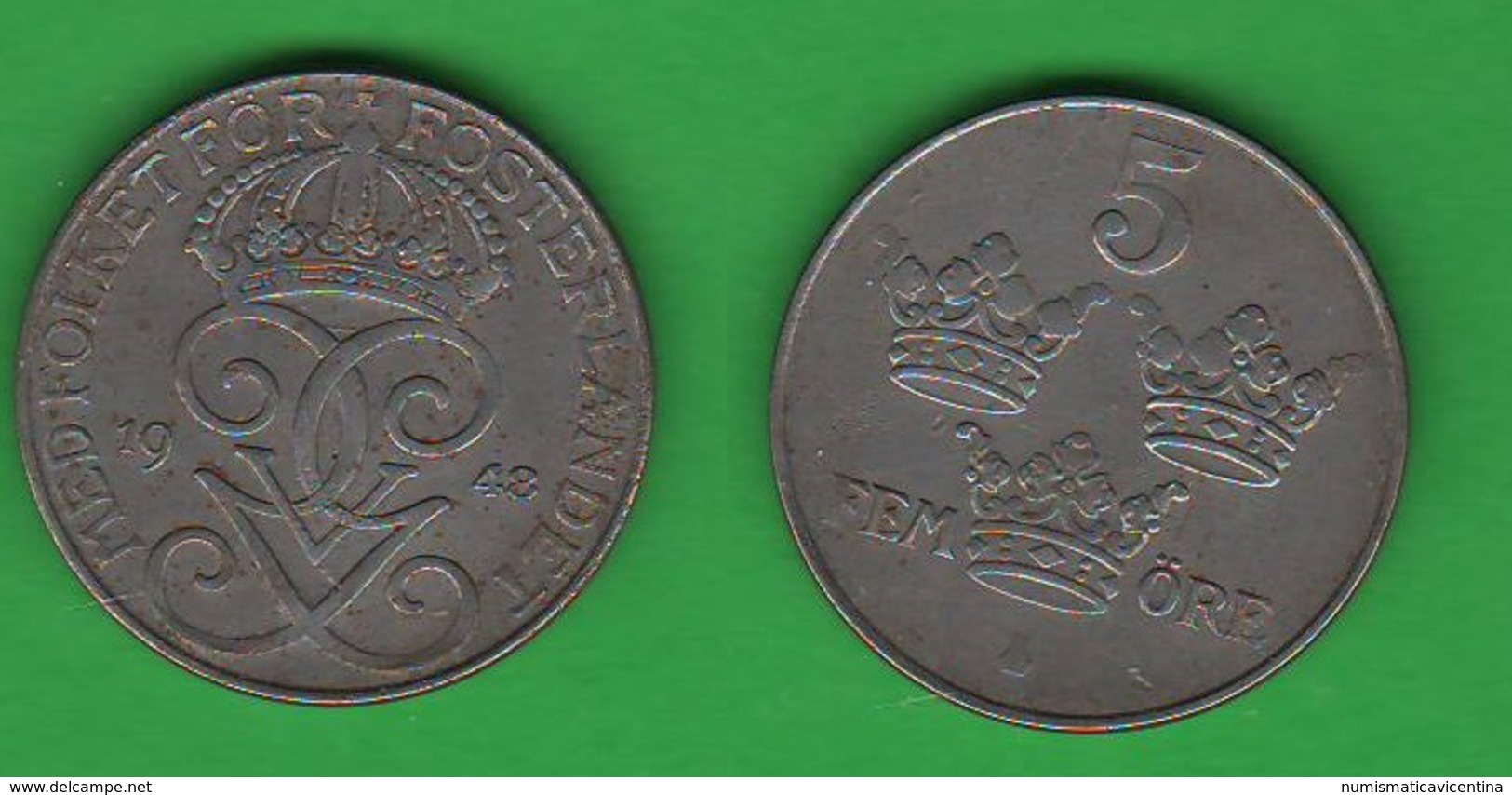 Svezia 5 Ore 1948 Sweden Iron - Svezia