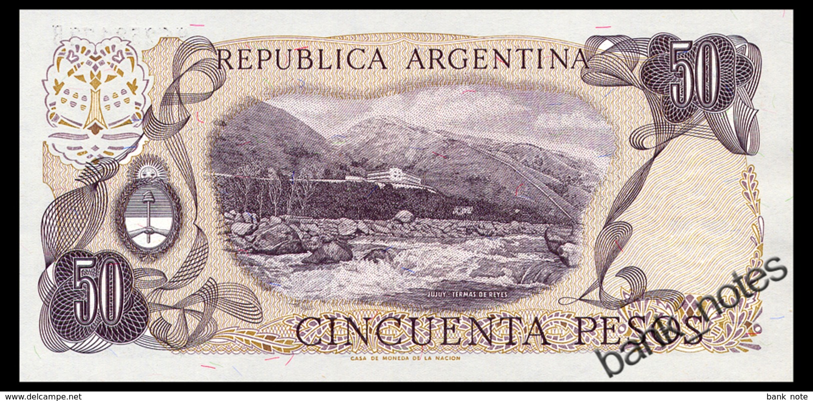 ARGENTINA 50 PESOS ND(1976) Pick 301b Unc - Argentinië