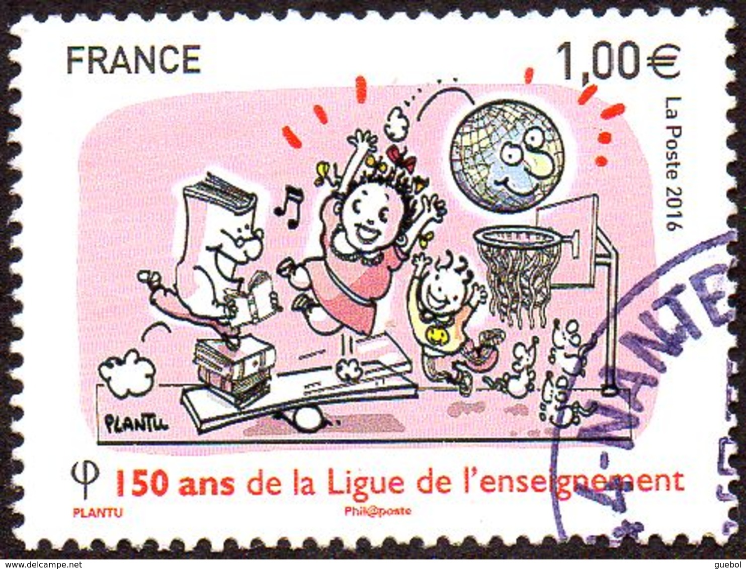 Oblitération Cachet à Date Sur Timbre De France N° 5072 - 150 Ans De La Ligue De L'enseignement - Oblitérés