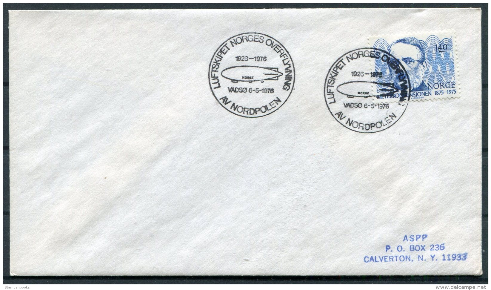 1976 Norway AV NORDPOLEN, Vadso Airship Flight Cover - Covers & Documents