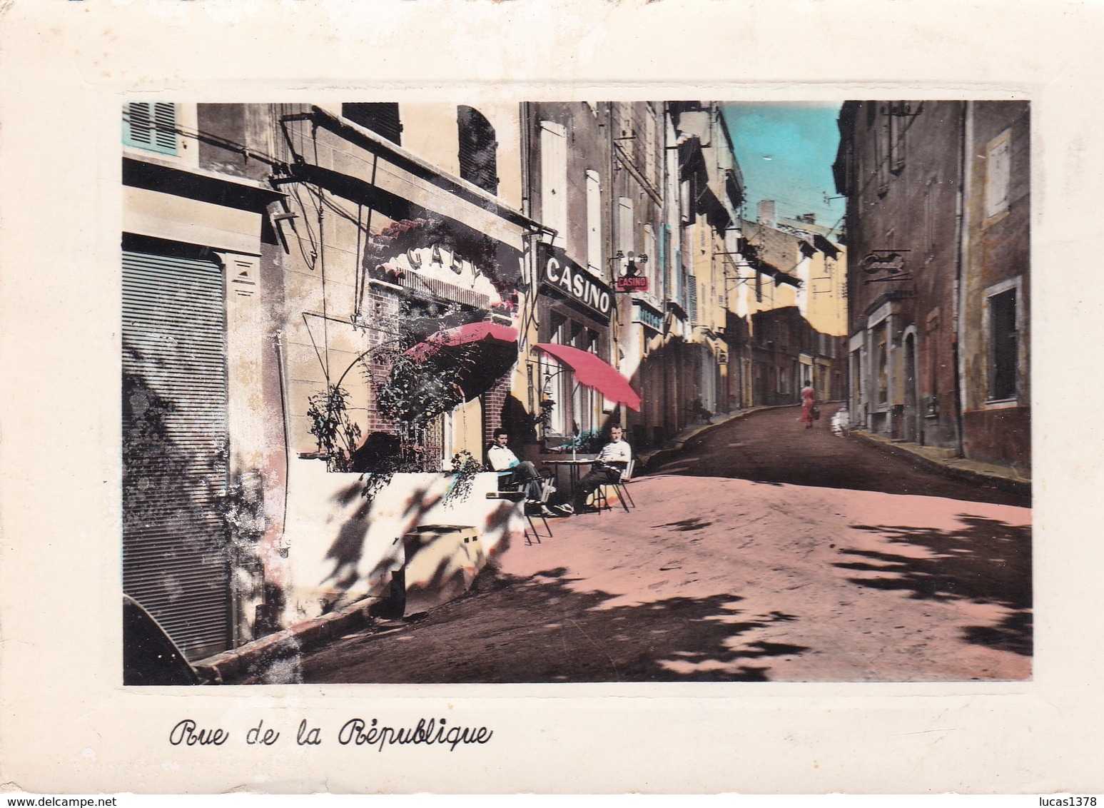 83 /RIANS / RUE DE LA REPUBLIQUE / CASINO / BAR GABY / CIRC 1959 - Rians