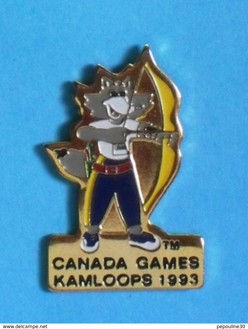 1 PIN'S //  ** TIR à L'ARC / CANADA GAMES KAMLOOPS / 1993 ** . (Spectrum Ⓜ NCGS 1993)