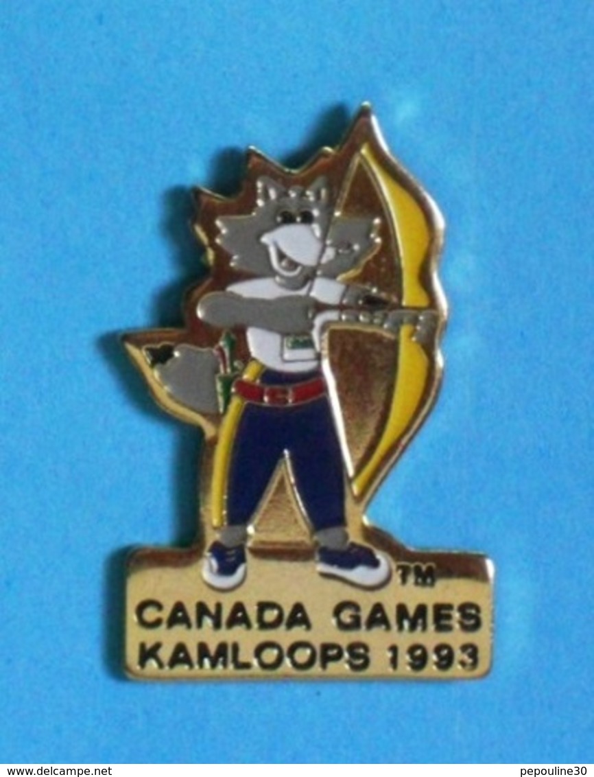 1 PIN'S //  ** TIR à L'ARC / CANADA GAMES KAMLOOPS / 1993 ** . (Spectrum Ⓜ NCGS 1993)