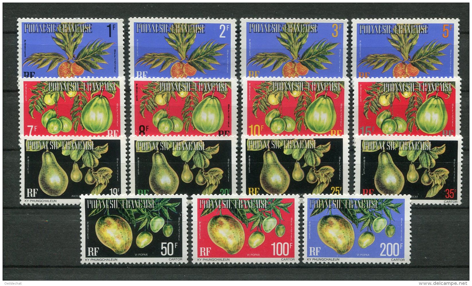 8903  POLYNESIE   Service 1/15**   Fruits    1977    TTB - Oficiales