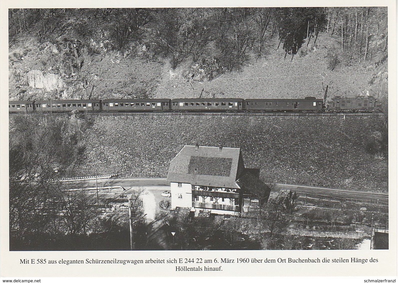 AK Mit Der E 244 Im Höllental Buchenbach Zug Lok E 585 E 24422 Carl Bellingrodts Schatzkammer Serie 160 Bild 11 Neudruck - Kirchzarten