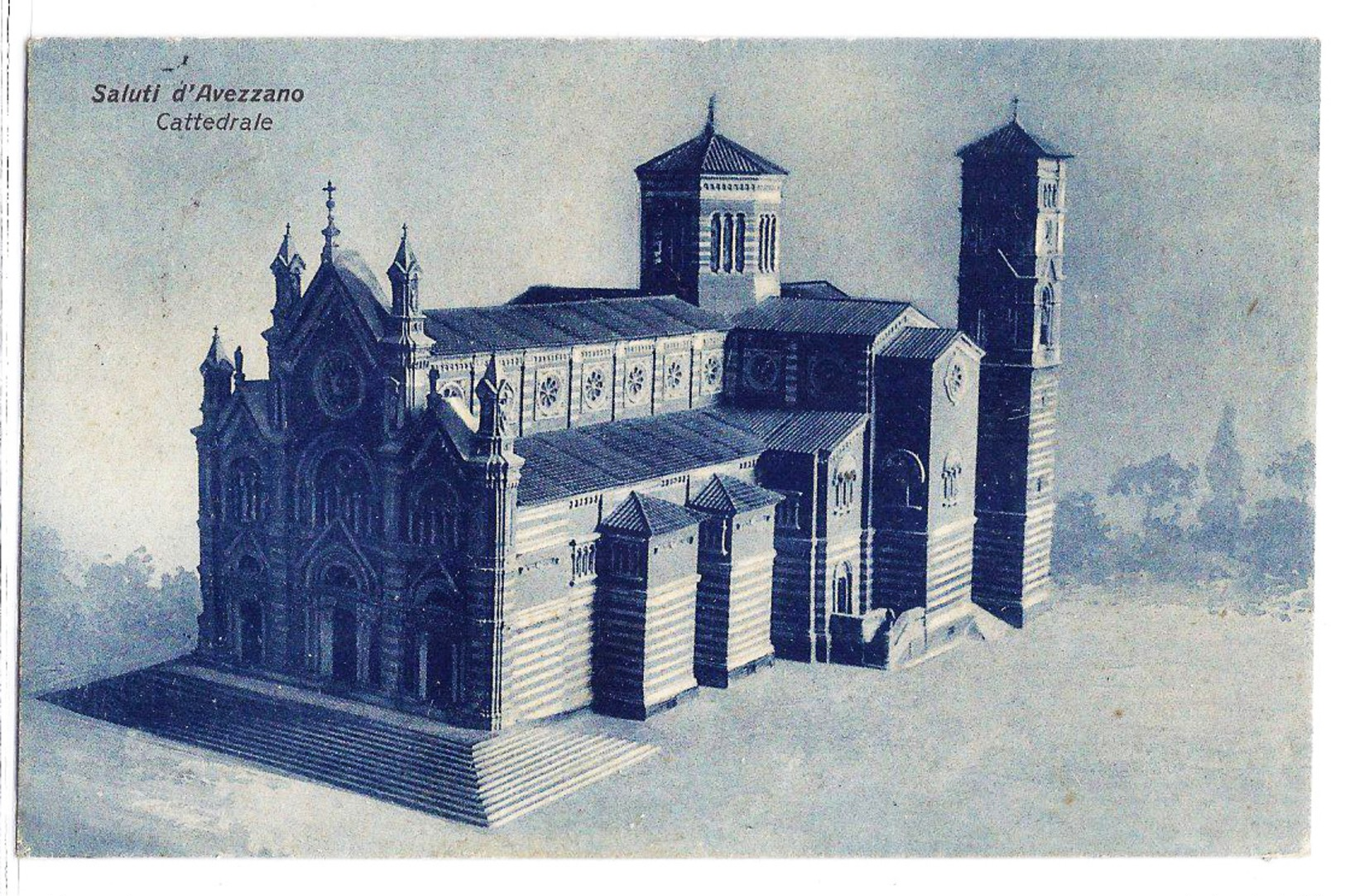 Saluti D'Avezzano (Aquila) - Cattedrale. 1932 - L'Aquila