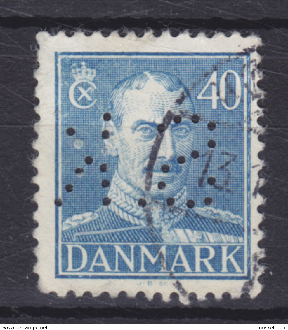 Denmark Perfin Perforé Lochung  (S35) 'S.K.' Fortsættelsessygekassen Danmark, København (2 Scans) - Abarten Und Kuriositäten