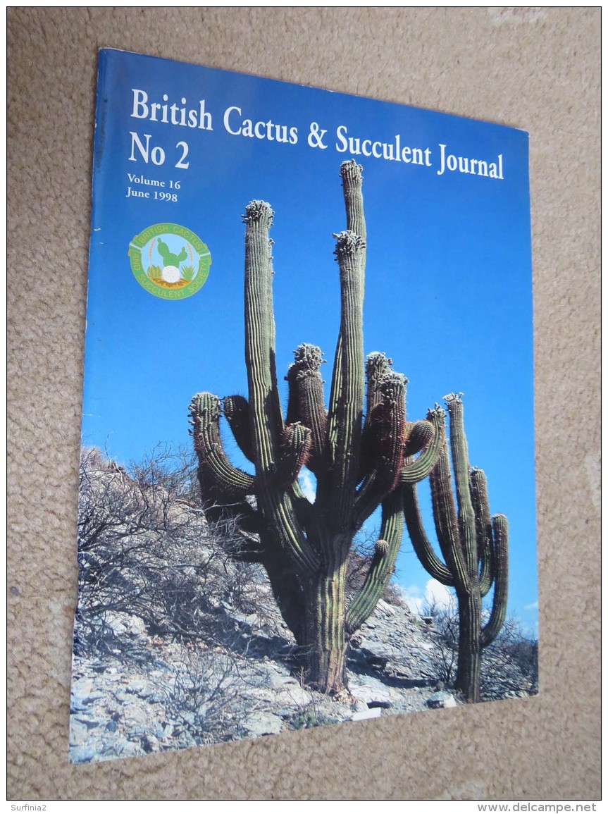 BRITISH CACTUS AND SUCCULENT JOURNAL Vol 18 Mar, Jun, Sep, Dec 2000 (All 4) - Nature