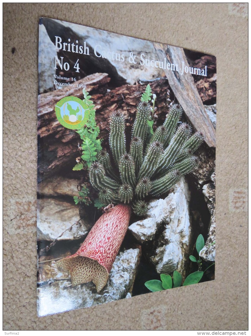 BRITISH CACTUS AND SUCCULENT JOURNAL Vol 18 Mar, Jun, Sep, Dec 2000 (All 4) - Nautra