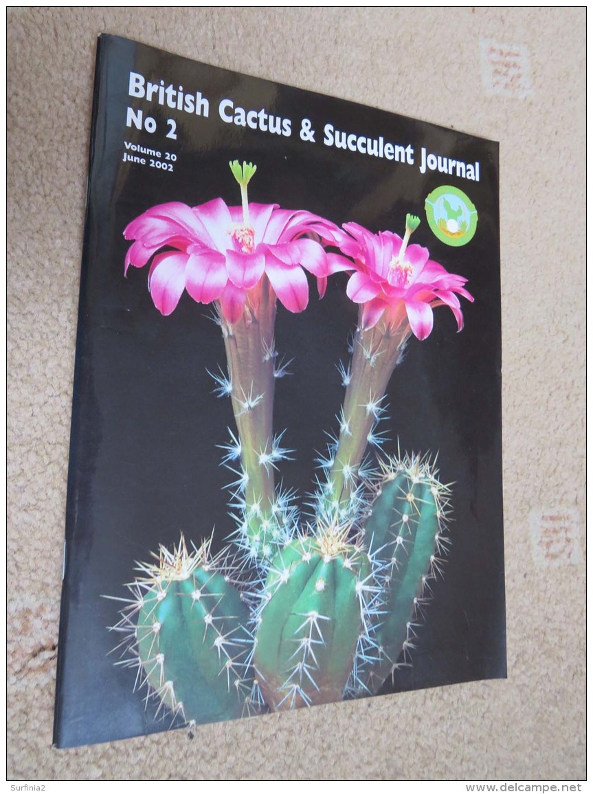 BRITISH CACTUS AND SUCCULENT JOURNAL Vol 20 Mar, Jun, Sep, Dec 2002 (All 4) - Nature/ Outdoors