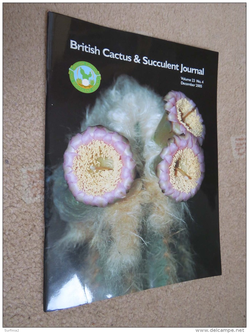 BRITISH CACTUS AND SUCCULENT JOURNAL Vol 23 Mar, Jun, Sep, Dec 2005 (All 4) - Nautra