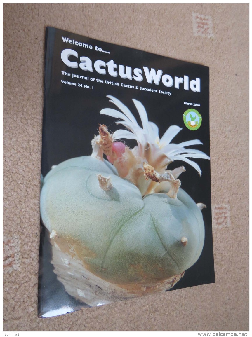 BRITISH CACTUS AND SUCCULENT JOURNAL Vol 24 Mar, Jun, Sep, Dec 2006 (All 4) - Nature