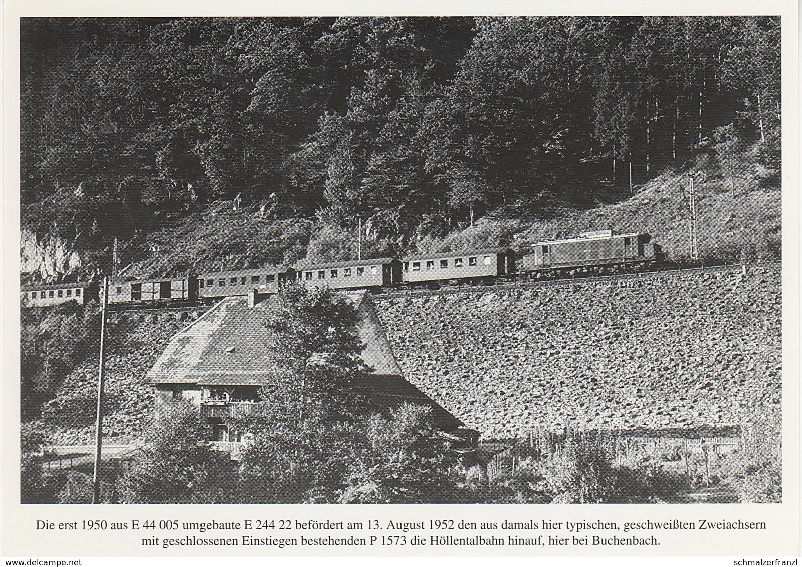 AK Mit Der E 244 Im Höllental Buchenbach E 24422 P 1573 Carl Bellingrodts Schatzkammer Serie 160 Bild 3 Neudruck - Kirchzarten