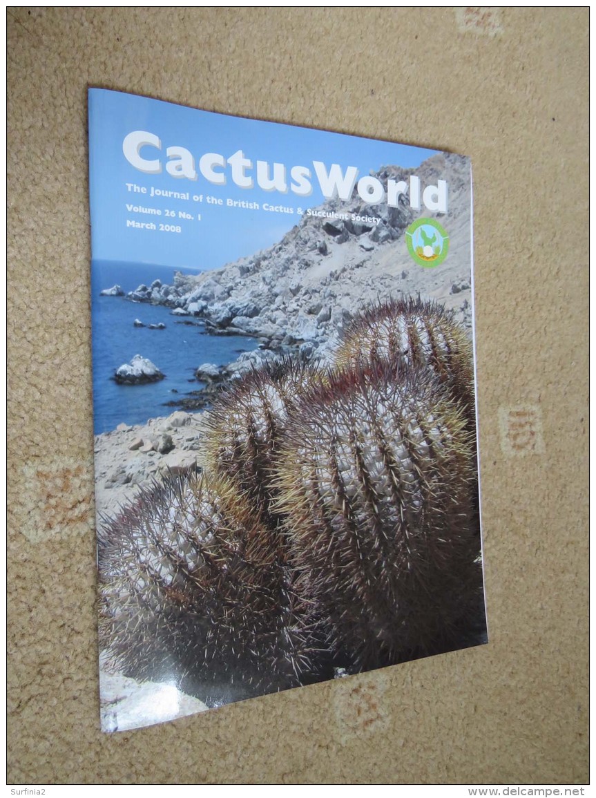 BRITISH CACTUS AND SUCCULENT JOURNAL Vol 26 Mar, Jun, Sep, Dec 2008 (All 4) - Nature