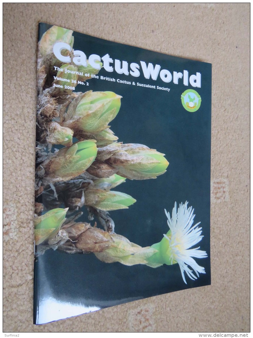 BRITISH CACTUS AND SUCCULENT JOURNAL Vol 26 Mar, Jun, Sep, Dec 2008 (All 4) - Nature