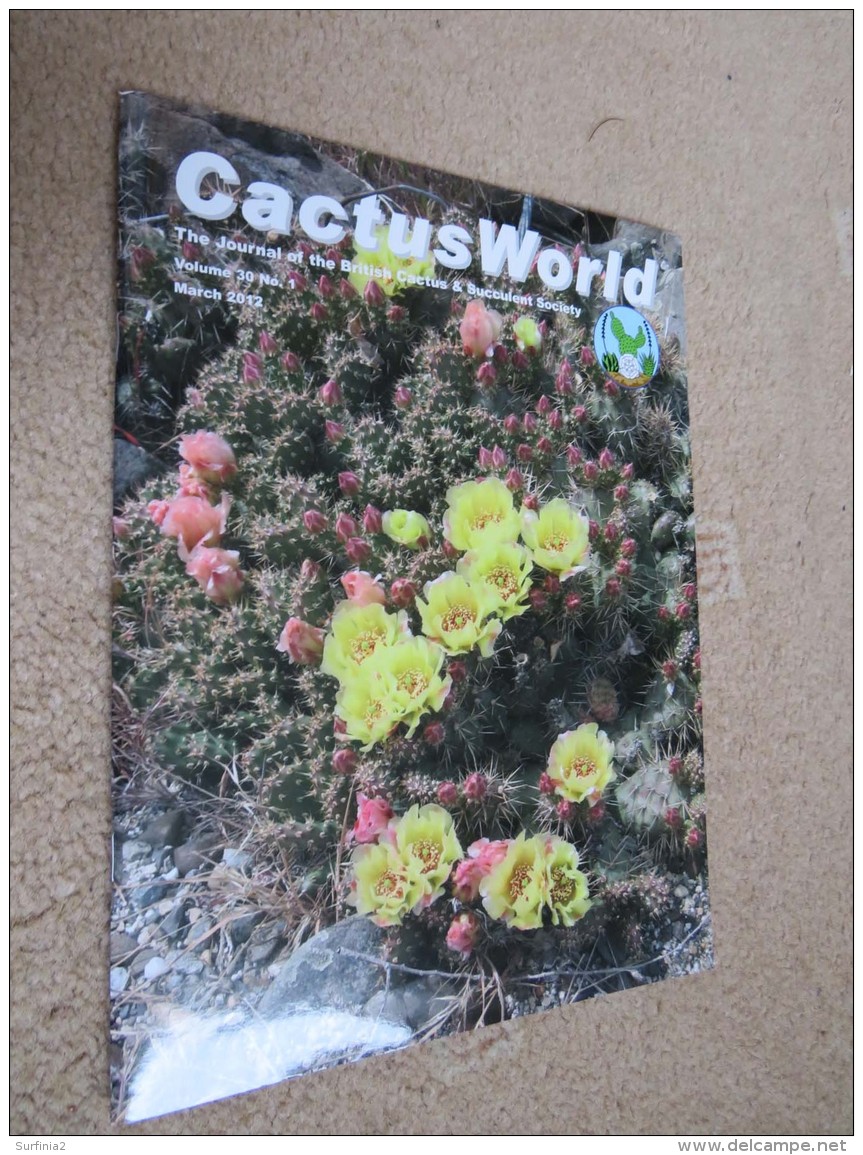 BRITISH CACTUS AND SUCCULENT JOURNAL Vol 30 Mar, Jun, Sep, Dec 2012 (All 4) - Nature