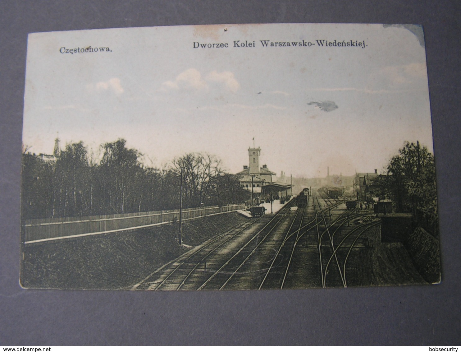 Russ. Polen Karte 1914  Czestuchowa .. Kolej  Bahnhof - Polen
