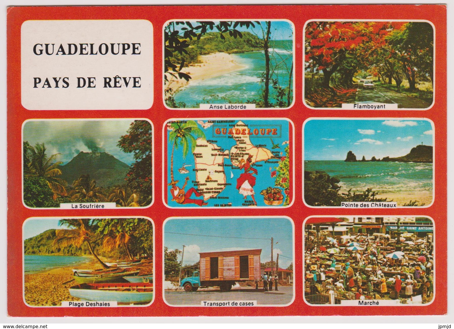 97 - GUADELOUPE - Pays De Rêve - Multivues Avec Carte Géographique De L'île - Ed. IMAGES CARAIBES N° S.004 - 1987 - Autres & Non Classés