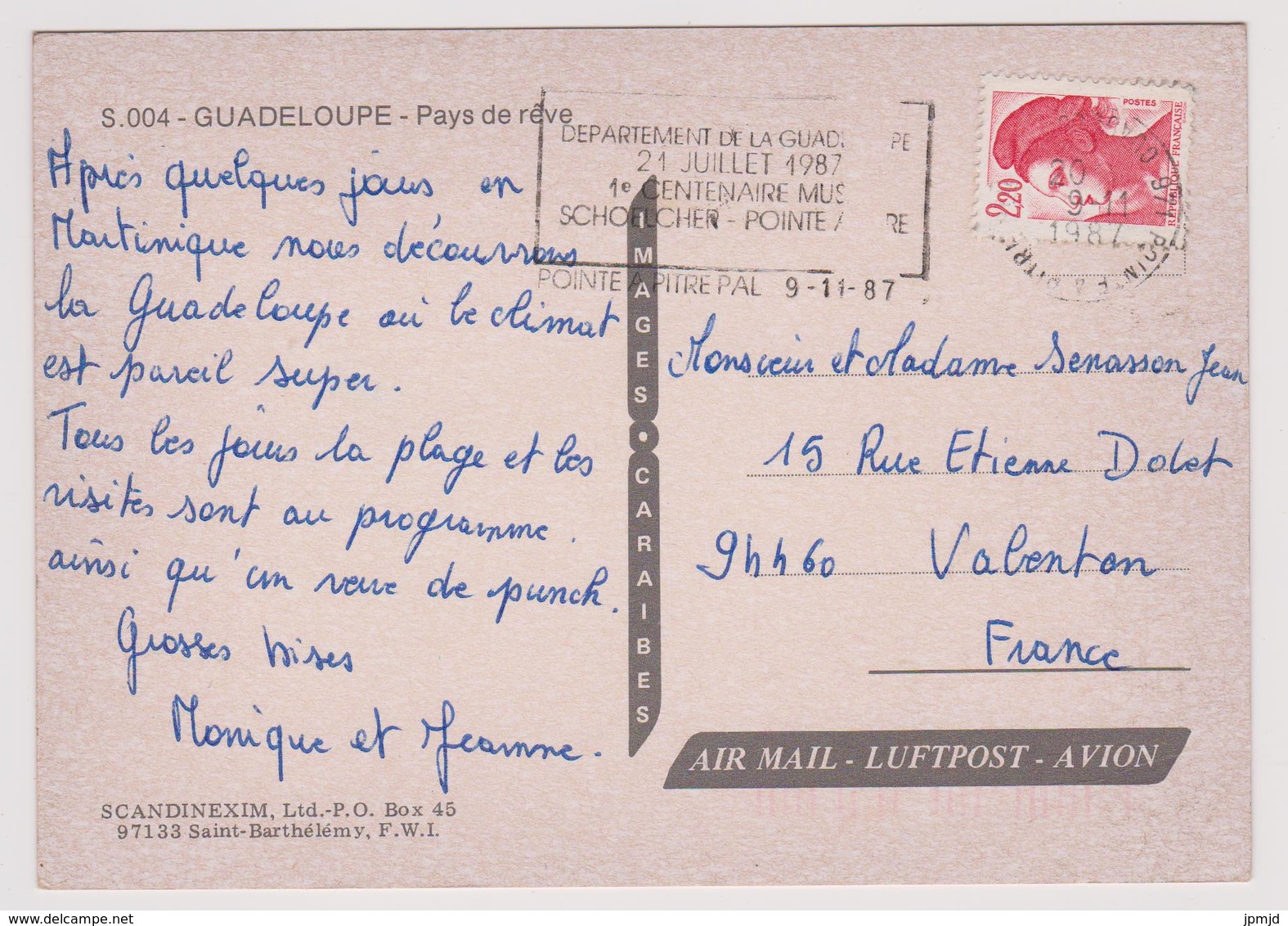 97 - GUADELOUPE - Pays De Rêve - Multivues Avec Carte Géographique De L'île - Ed. IMAGES CARAIBES N° S.004 - 1987 - Autres & Non Classés