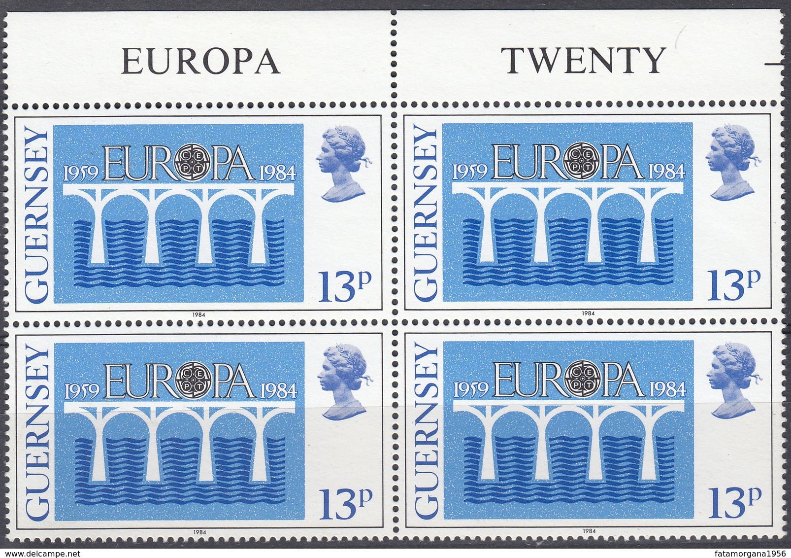 GUERNSEY - 1984 - Serie Completa In Quartine Nuove MNH Con Margine Di Foglio: Yvert 286/287, Europa. - Guernsey