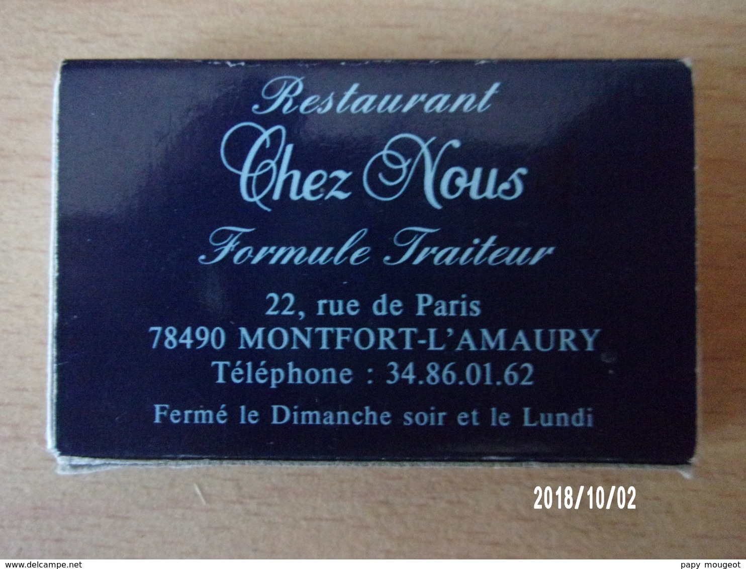 Boite D'allumettes Vide - Chez Nous Montfort L'Amaury - Boites D'allumettes