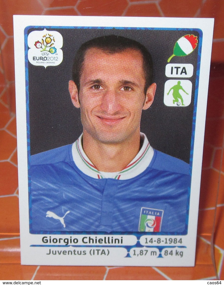 EURO2012 PANINI N. 318 CHIELLINI  STICKER NEW CON VELINA - Edizione Italiana