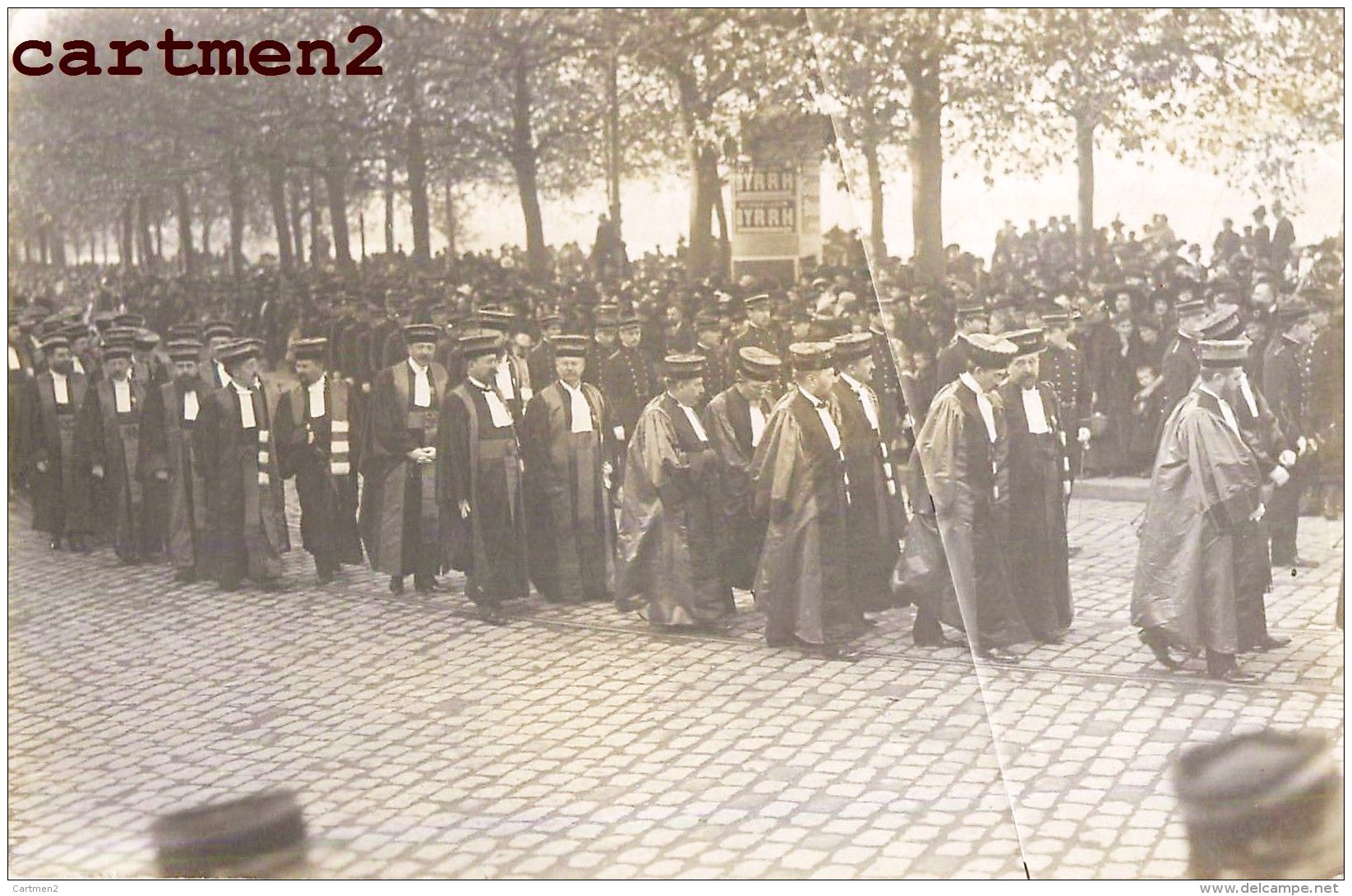 CARTE PHOTO : LYON EVENEMENT JUSTICE A AVOCAT JUGE PROCUREUR DEFILE MANIFESTATION FUNERAILLE ? 69 RHONE - Autres & Non Classés