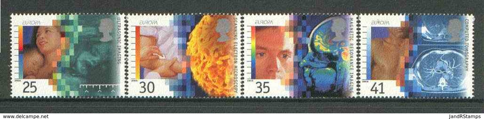 Great Britain 1994 Europa - Medical Discoveries Set Of 4 U/m, SG 1839-42 MEDICAL RADAR SCIENCE X-RAYS - Unused Stamps