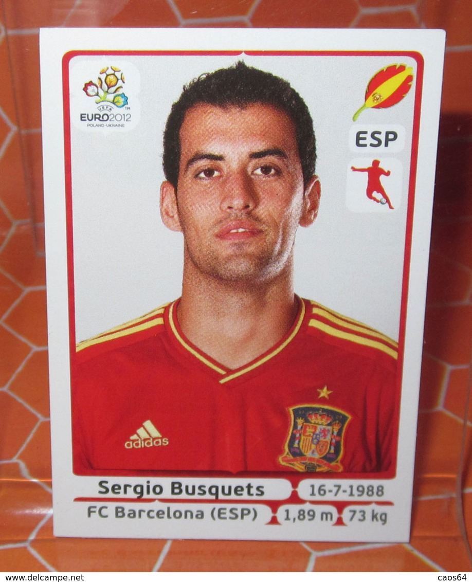 EURO2012 PANINI N. 295 BUSQUETS  STICKER NEW CON VELINA - Edizione Italiana