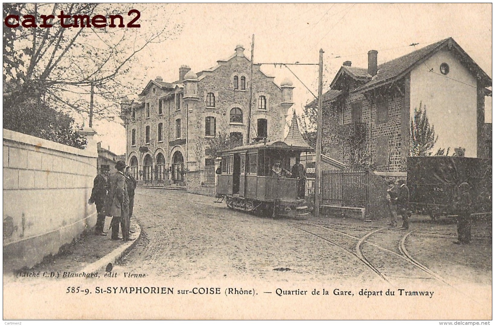 SAINT-SYMPHORIEN-SUR-COISE QUARTIER DE LA GARE DEPART DU TRAMWAY CHEMIN DE FER 69 - Saint-Symphorien-sur-Coise