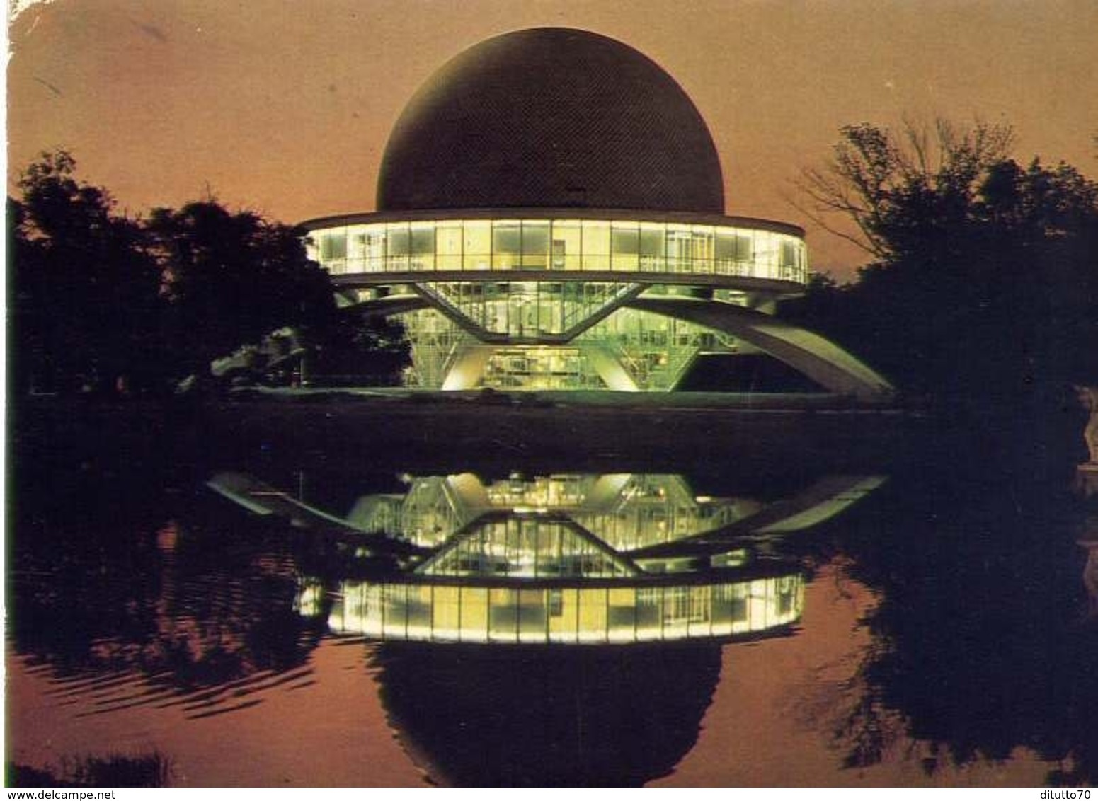 Buenos Aires - Parque 3 De Febrero - Vista Nocturna Del Planetario - Formato Grande Viaggiata – E 7 - Mondo