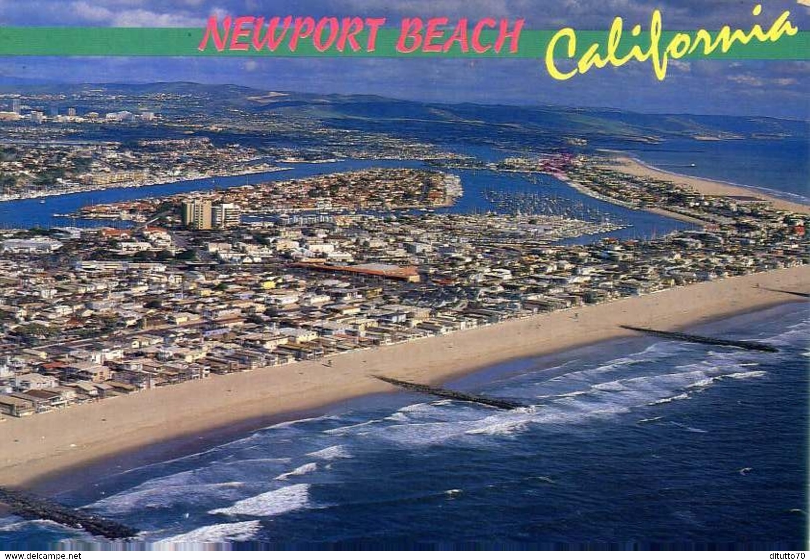 Newport Beach - California - Formato Grande Viaggiata Mancante Di Affrancatura – E 7 - Mondo