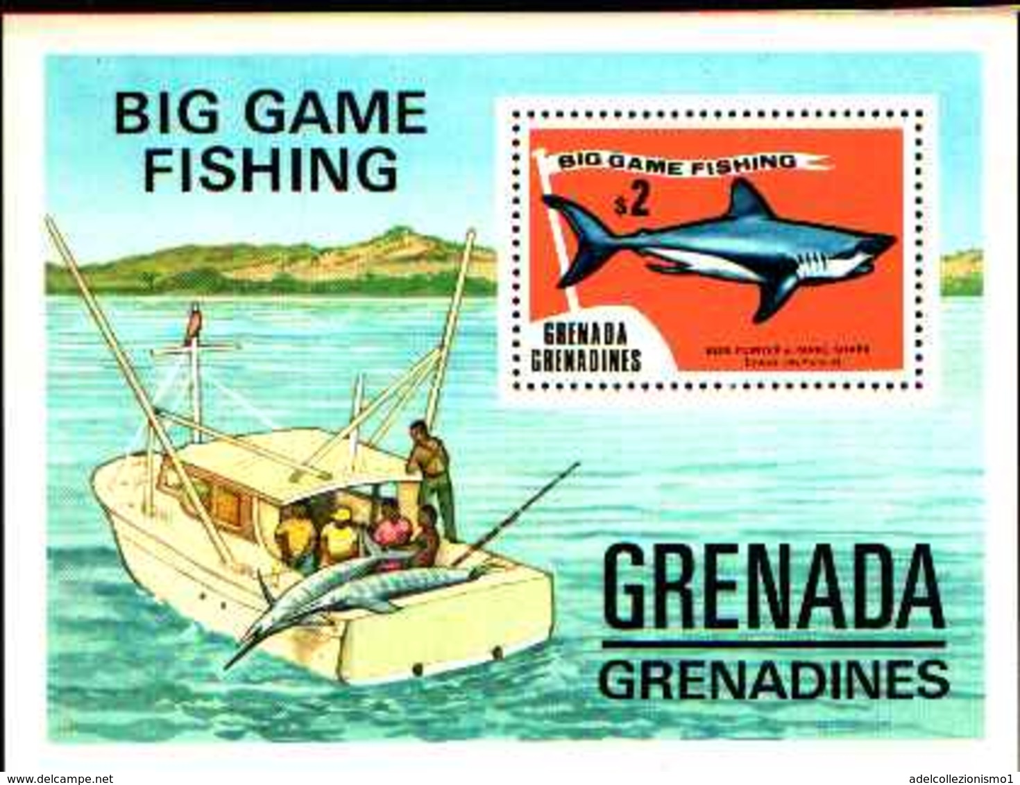 72272) GRENADA+GRENADINES- 1975-PESCA SPORTIVA-BF.7-MNH** - Grenada (1974-...)