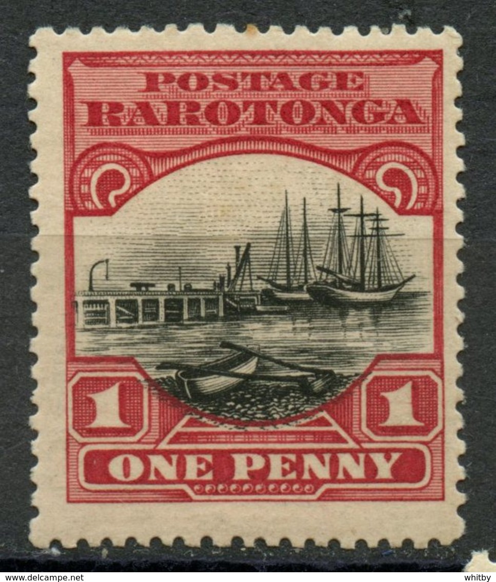 Cook Islands 1920 1p Waterfront Issue #62  MH - Cook Islands