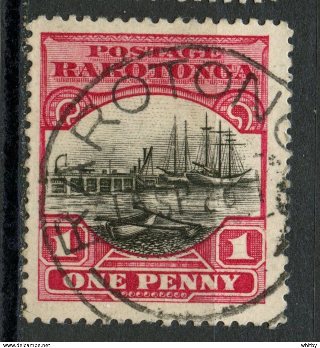 Cook Islands 1920 1p Waterfront Issue #62  Used SON Cancel - Cookeilanden