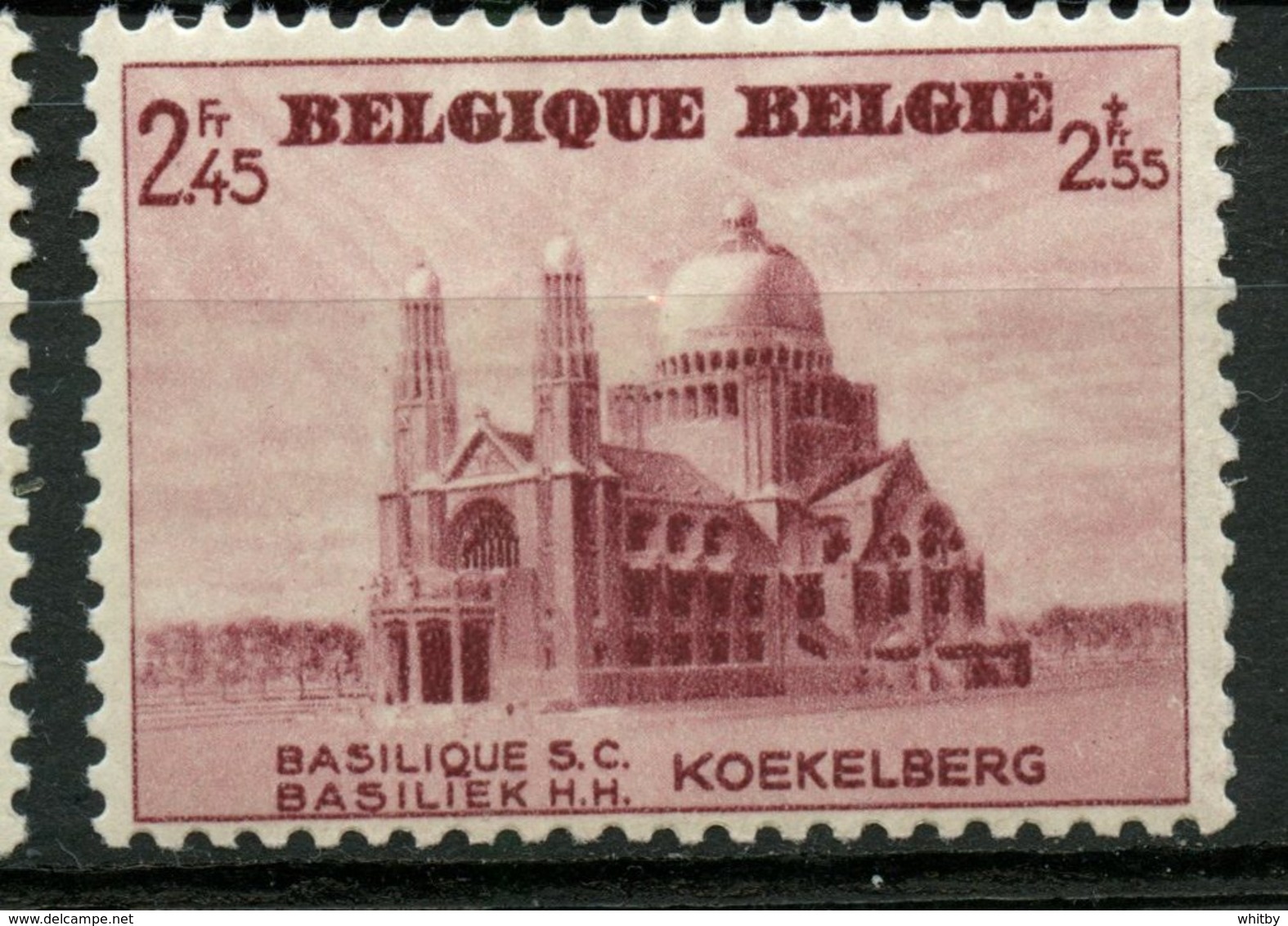 Belgium 1938 2.45f + 2.55f Basilica Issue #B219  MH - Unused Stamps