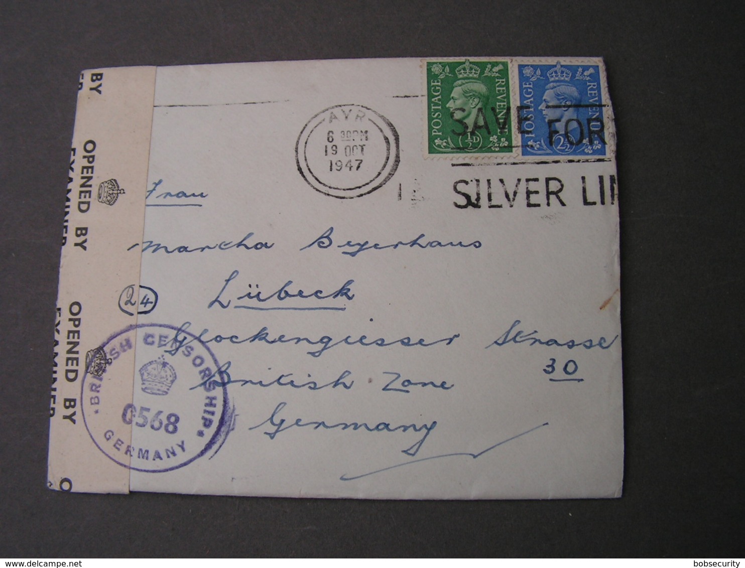 GB Old Cv. 1947  Cenzor - Briefe U. Dokumente