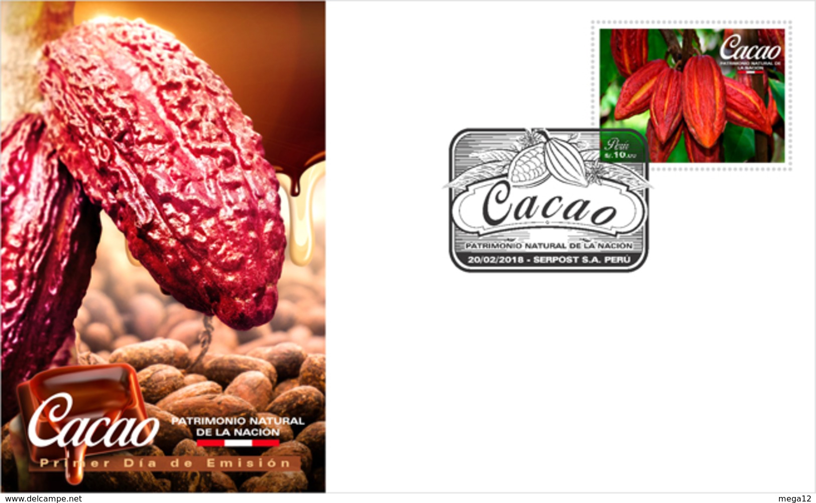 Peru 2018 FDC Export Products Cocoa Cacao Kakao & Cochineal - Agriculture