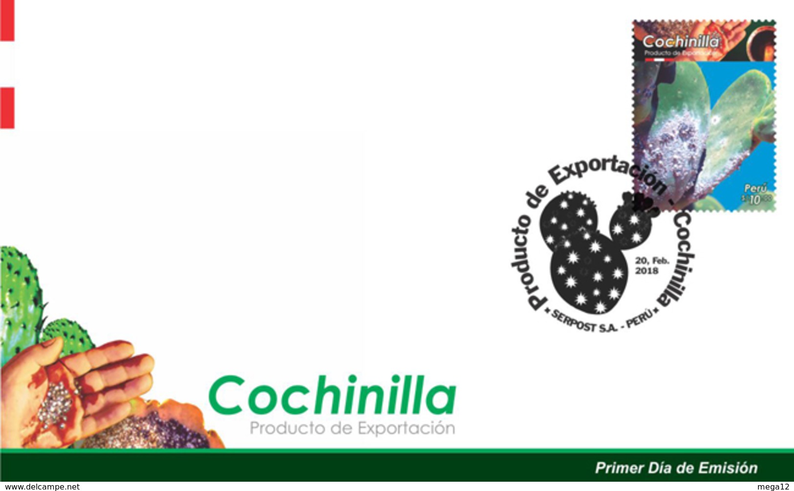 Peru 2018 FDC Export Products Cocoa Cacao Kakao & Cochineal - Agriculture