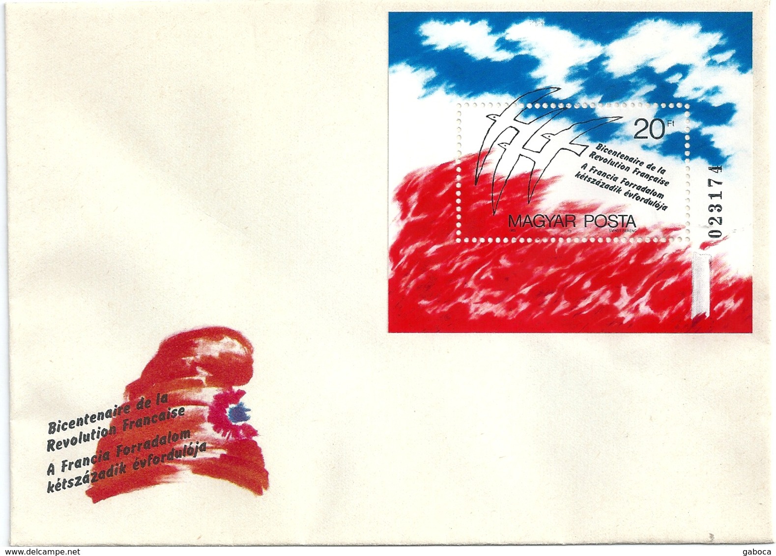 B2070 Hungary History French Revolution Tricolour FDC Cover - Révolution Française