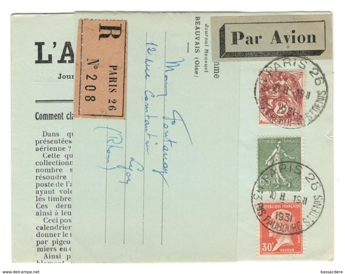 8379 - L'AEROGRAMME - 1927-1959 Lettres & Documents
