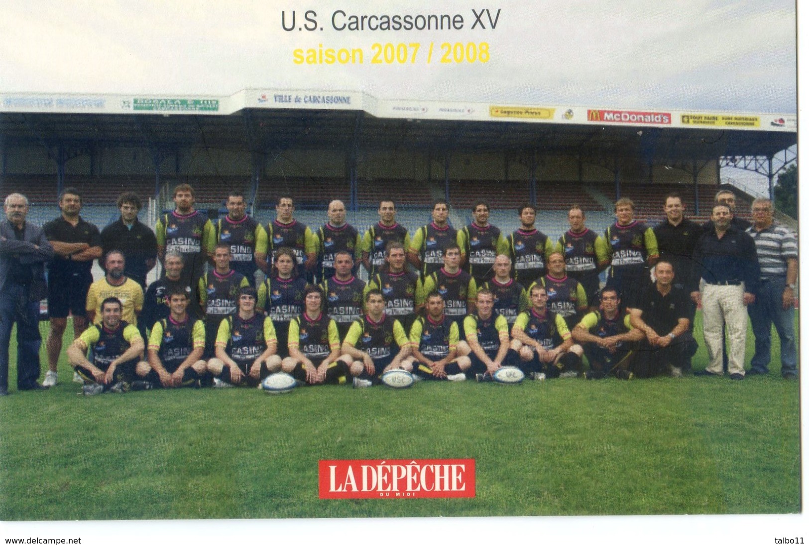 11 - Carcassonne U S Carcassonne XV - Rugby - Finale Championnat De France 2008 - Carcassonne