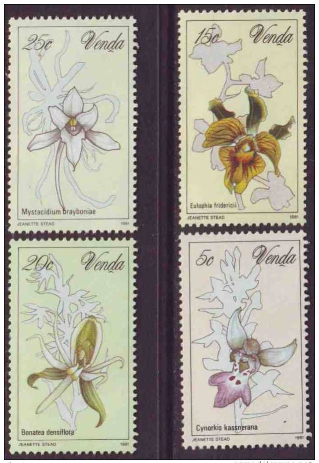 D90819 Venda South Africa 1981 FLOWERS ORCHIDS MNH Set - Afrique Du Sud Afrika RSA Sudafrika - Venda