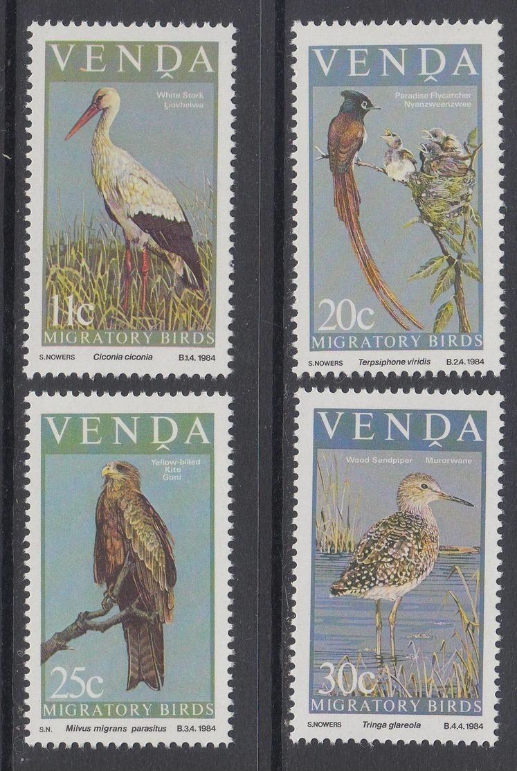 D90819 Venda South Africa 1984 Migratory Birds WATER BIRDS EAGLE MNH Set - Afrique Du Sud Afrika RSA Sudafrika - Venda