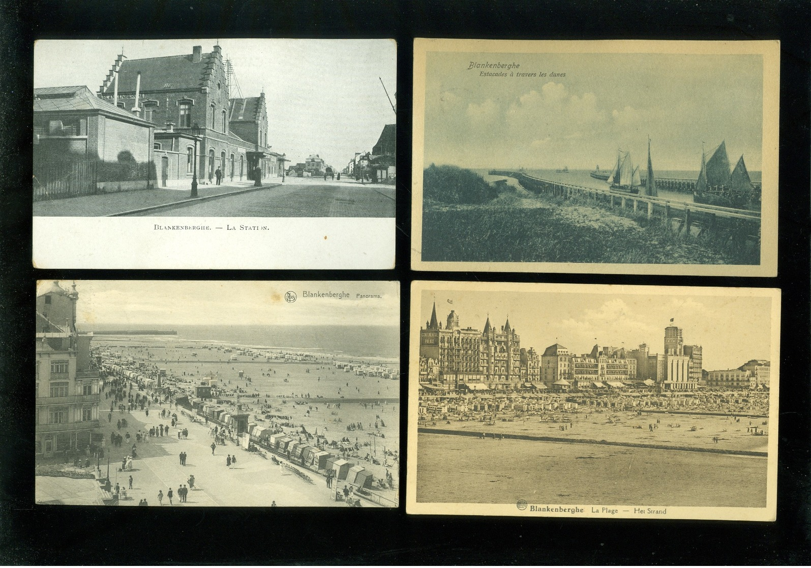 Beau lot de 60 cartes postales de Belgique  la côte  Blankenberge     Mooi lot van 60 postkaarten van België - 60 scans