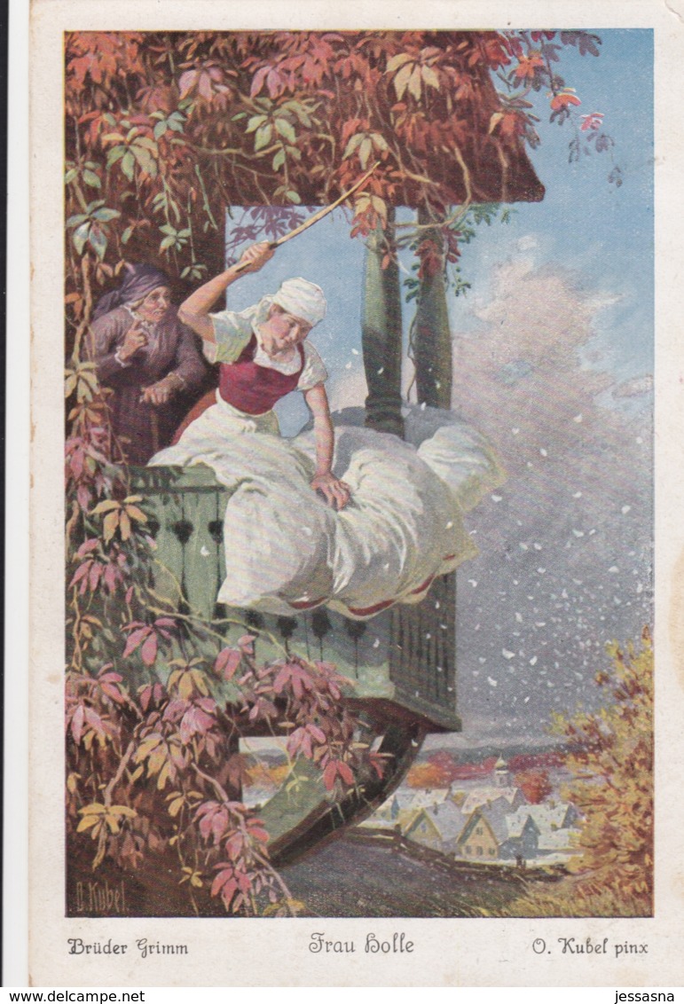AK - Brüder Grimm FRAU HOLLE - Kubel Signiert - 1931 - Fairy Tales, Popular Stories & Legends