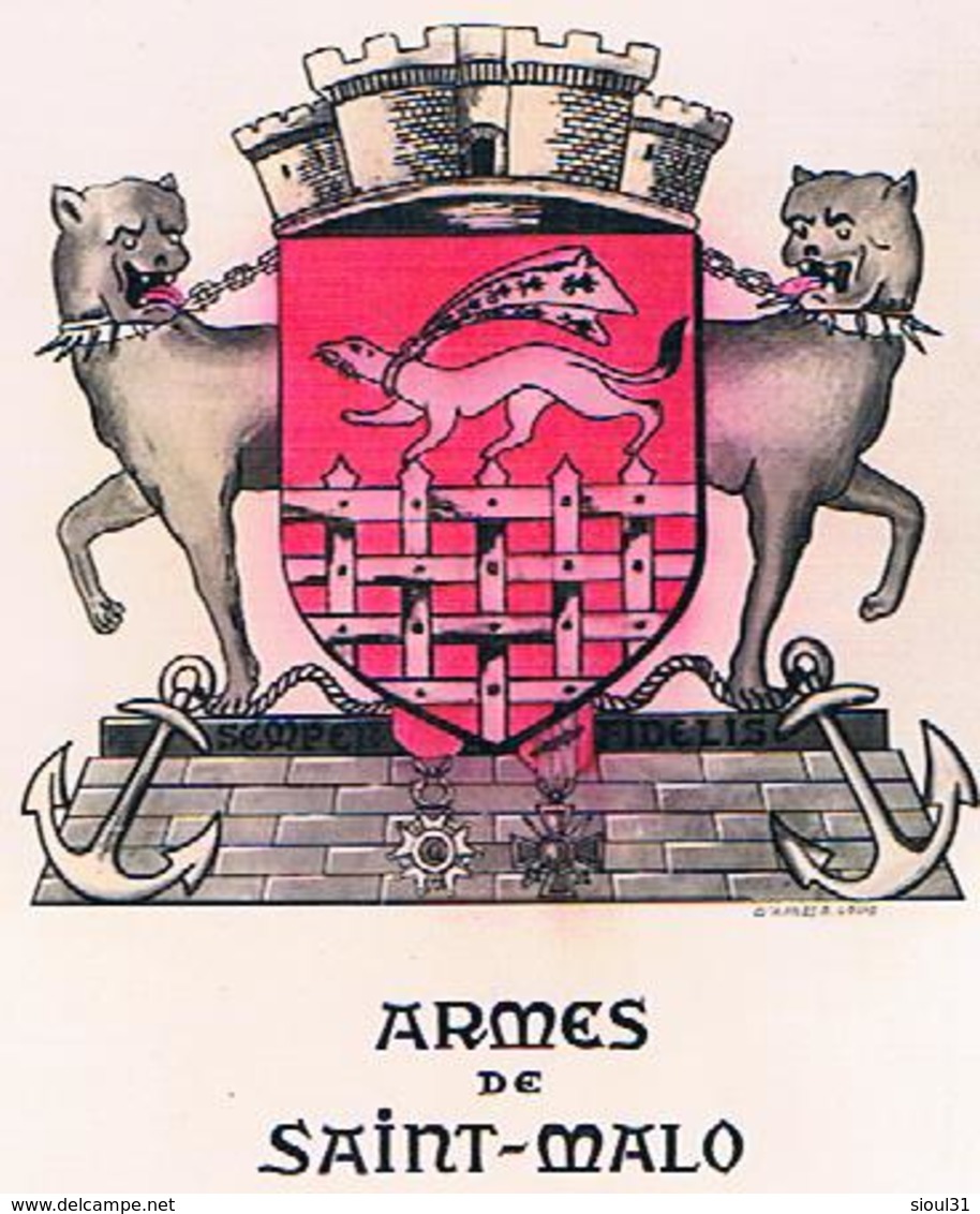 BLASON ECUSSON ARMOIRIES ARMES   35 SAINT  MALO - Autres & Non Classés