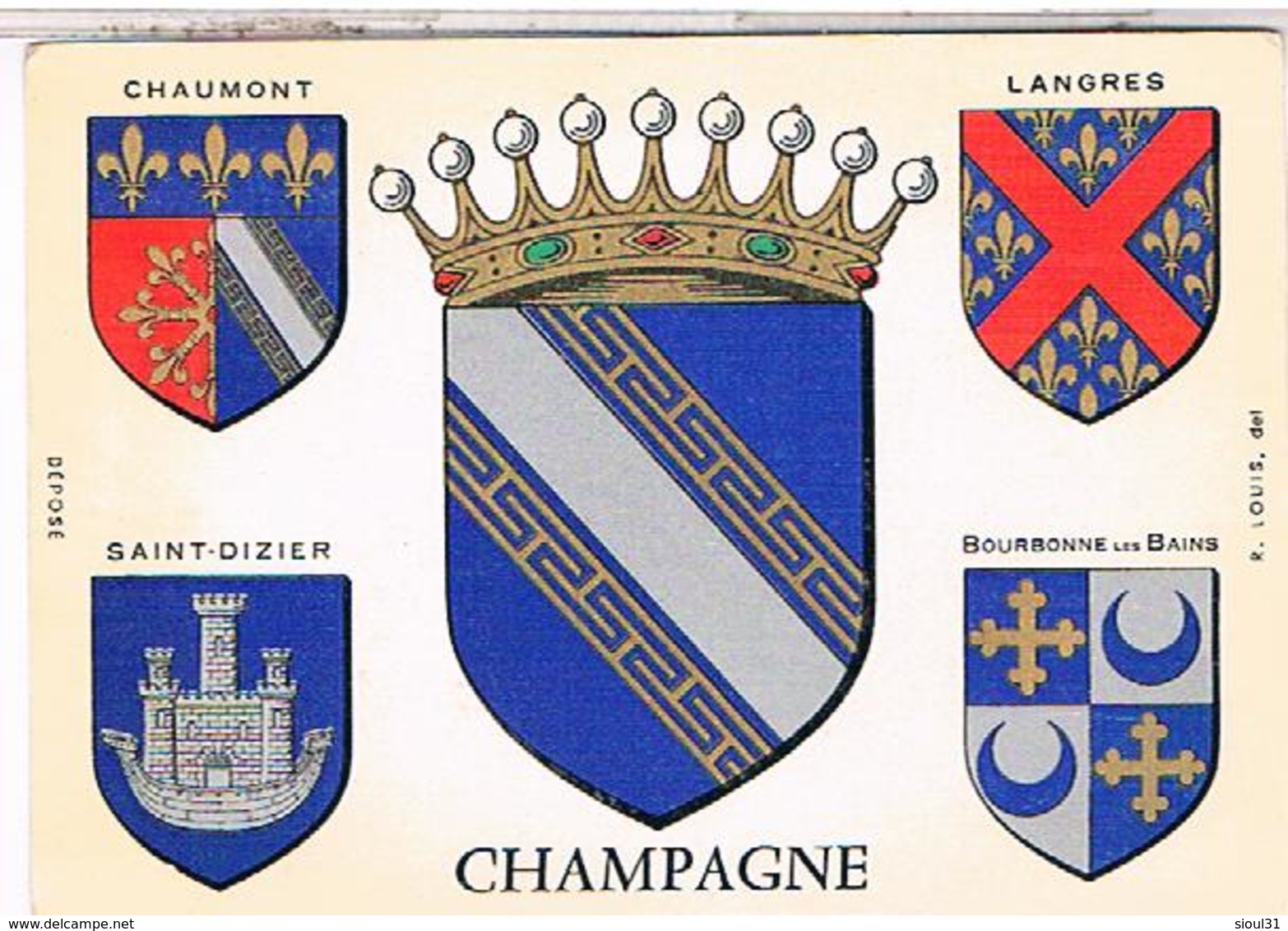 BLASON ECUSSON ARMOIRIES ARMES    REGION CHAMPAGNE - Champagne-Ardenne