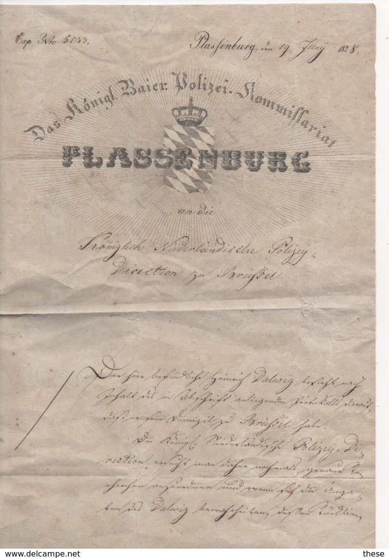 Rapport De Police De PLASSENBURG DE 1828 - Documents Historiques