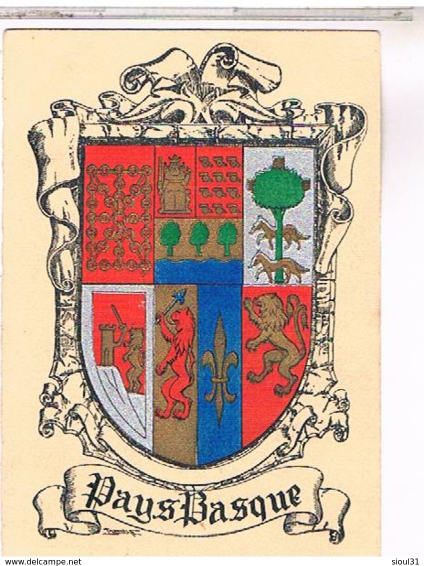 BLASON ECUSSON ARMOIRIES ARMES    REGION PAYS BASQUE - Aquitaine